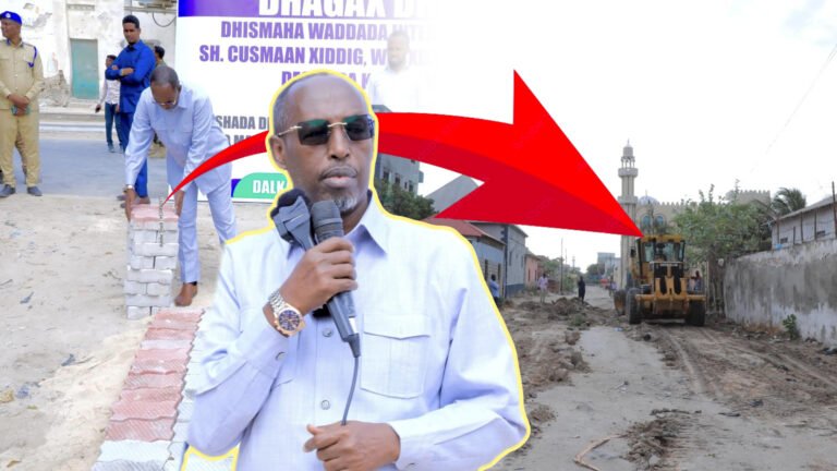 {DAAWO MUUQAALKA} Gudoomiyaha Gobolka Banaadir ayaa Dhagax dhigay Dhismaha Wadada INTERLOCK-GA ee Kaaraan