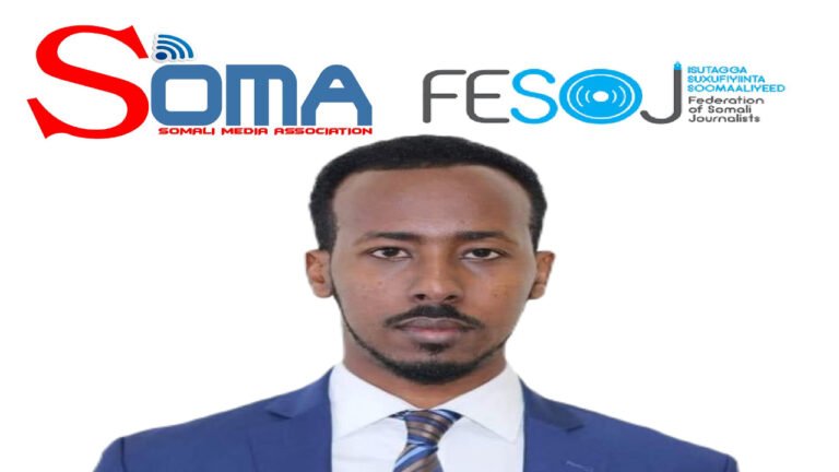 SOMA and FESOJ express concern over the detention of the Journalist Ali nor Salad.