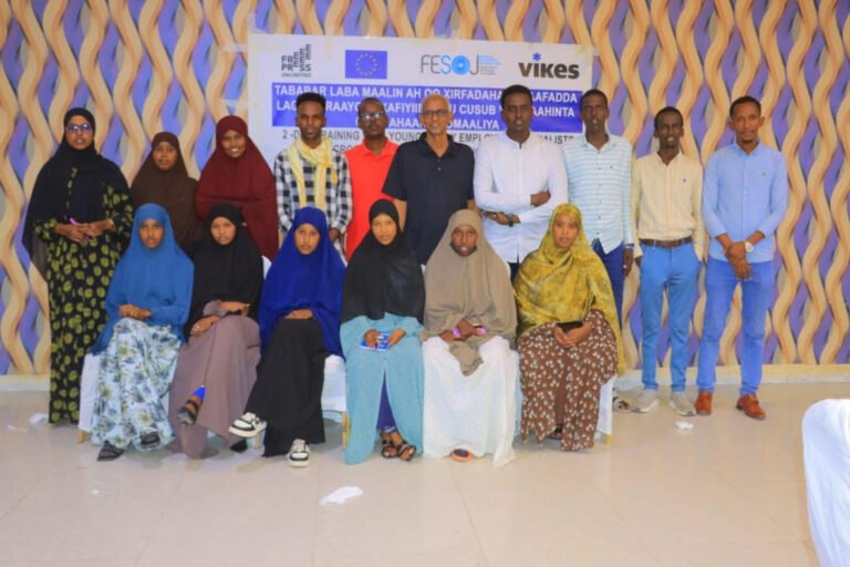 FESOJ held training for twenty young newly employed journalists in Galkacy city, Galmudug State.