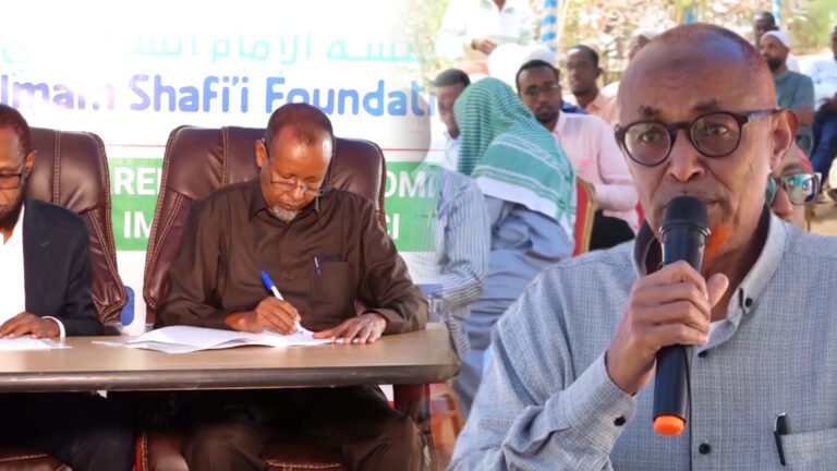 {DAAWO MUQAALKA}  Guddoomiyaha cusub ee Mu’asasadda Imaamu Shaafici oo xilka kala wareegay Gudoomiyihii hore.