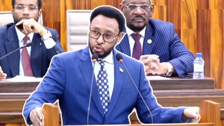 {DAAWO MUQAALKA} Wasiirka Maaliyadda Oo ka jawaabay su’aalo Xildhibaannadu ka weydiiyeen Sharciga Lacag Dhaqista .