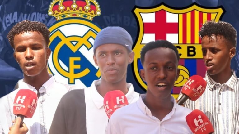 {DAAWO MUQAALKA} Aragtida dhalinyarada Baladweyne ee kulanka Caawa El Clásico.