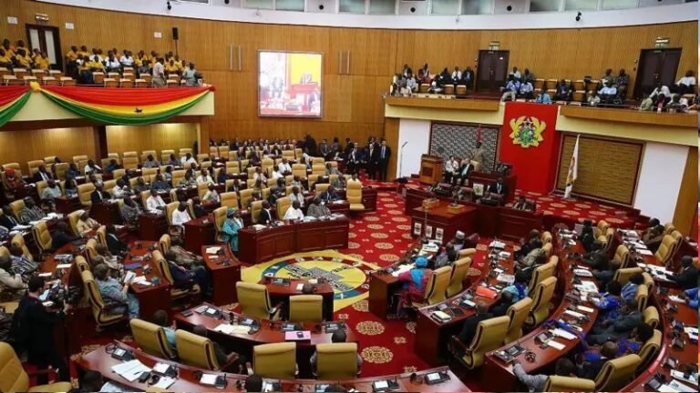 Ghana’s parliament suspended after chaotic scenes.