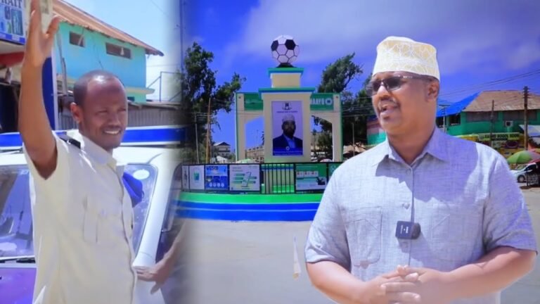 {DAAWO MUUQAALKA} Kismaayo oo laga hirgaliyay astaanta joogsiga gawarida taasi oo kala xidideysa gadiidka.