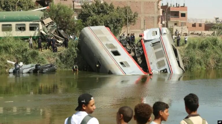 Train crash in Egypt kills 1, injures 21 people.