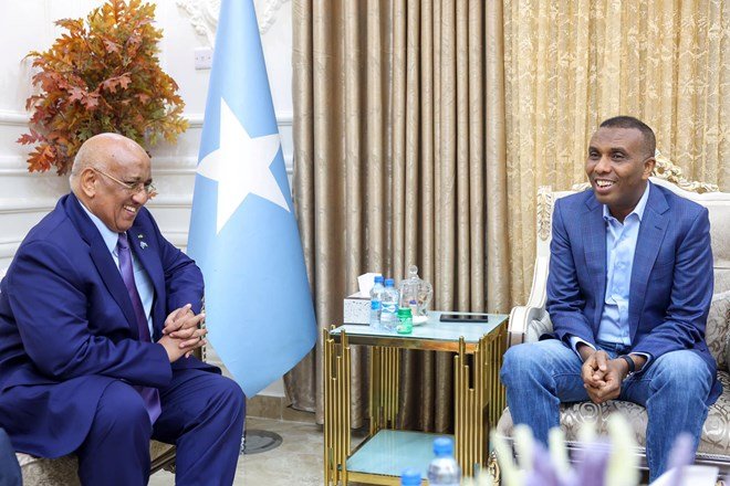Prime Minister Barre meets Djibouti Parliament in Mogadishu.