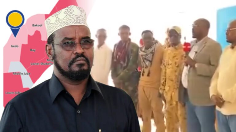 {DAAWO MUQAALKA}  Gudoomiyaha Gedo oo Amaro Culus dul dhigay Gudoomiyaasha degmooyinkaasi.