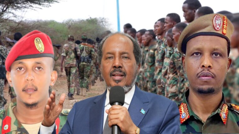 {DAAWO MUQAALKA} Madaxweyne Xasan oo xilka ka qaaday taliyaal ciidan kuwa cusubna magacaabay