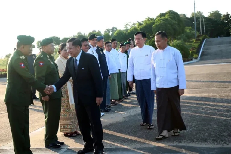 Myanmar military government chief on first visit to ally China since coup.