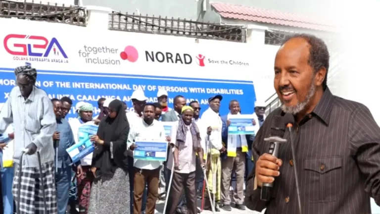 {DAAWO MUQAALKA} Qaar kamid ah naafada Soomaliyeed oo fariin u diray madaxweyne Xasan Shiikh.