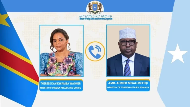 Somalia, DRC Foreign Ministers Hold Productive Phone Call Conversation