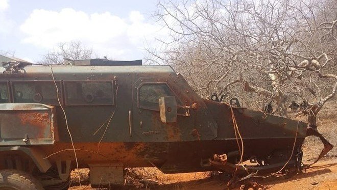 Ciidamo Ka Tirsan Kenya oo Qarax loogu Xiray Gaari aay Wateen