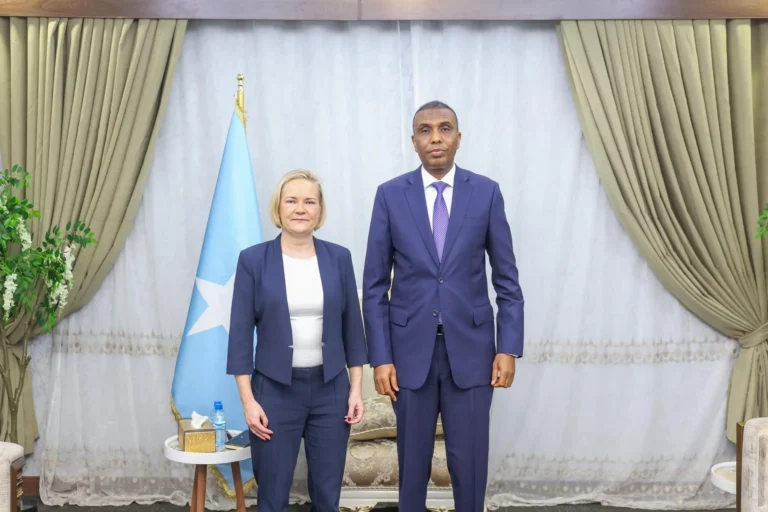 Wasiiradda Arrimaha Gudaha Finland oo booqasho ku tamid Soomaaliya. .