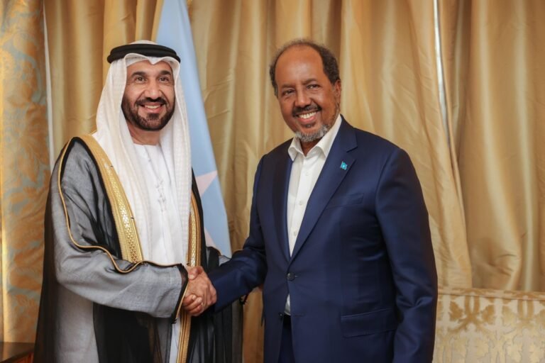 Madaxweynaha Soomaaliya oo booqasho rasmi ah ku jooga Masar ayaa kulan la qaatay Guddoomiyaha Baarlamaanka Carabta.