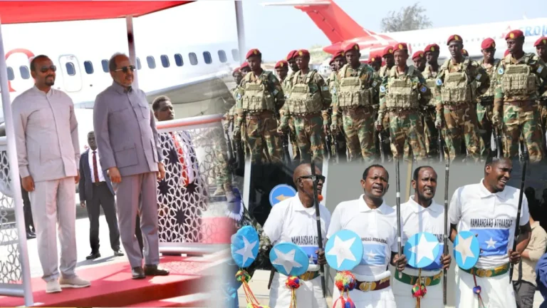 {DAAWO MUQAALKA} Ra’iisul Wasaaraha Ethiopia Abiy Axmed oo goordhaw soo gaaray Muqdisho.