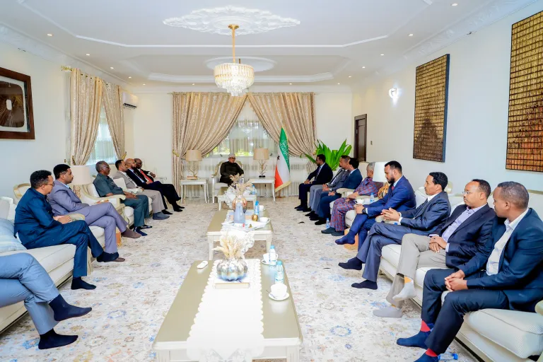 Madaxweynaha Somaliland oo qaabilay Wufuud heer Caalami ah oo qayb-galay Xuska 18 may.