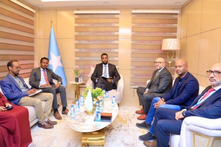 Minister of Transport meets a delegation from UNOPS in Mogadishu.