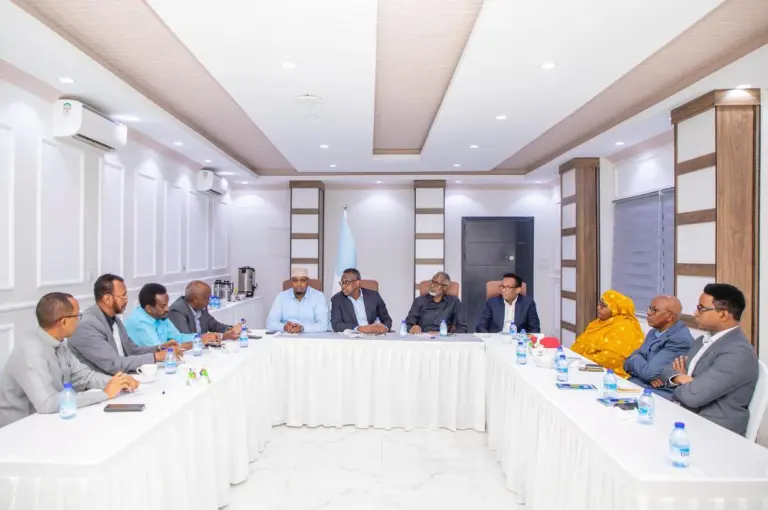 Gogoshii uu fidiyay Madaxweyne Xasan Sheikh oo loo qaaday tallaabadii ugu horaysay.