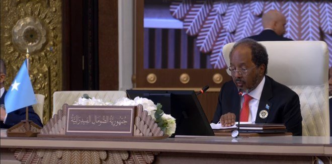 Madaxweyne xasan sheekh oo khudbad dhinacyo badan taabaneysa ka jeediyay shirka wadamada carabta