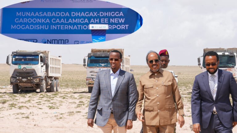 {DAAWO MUUQAALKA} Madaxweyne Xasan oo mashruuc weyn ka dhagax dhigay Sh/Dhexe