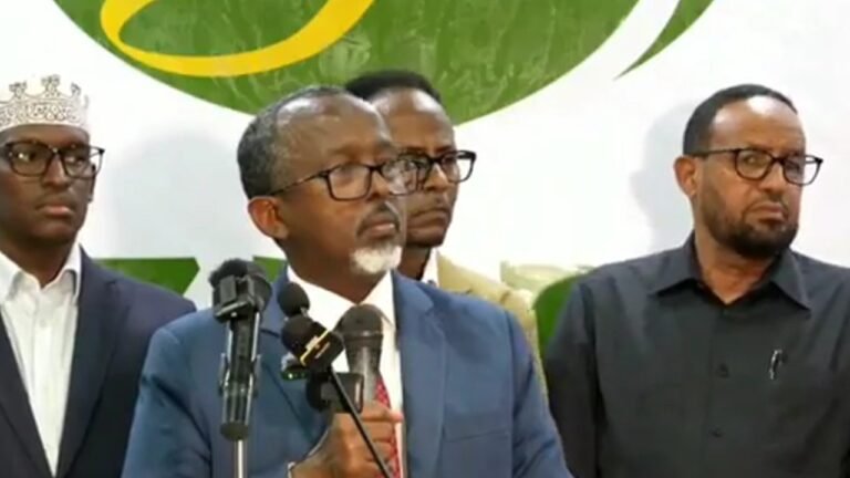 {DAAWO MUUQAALKA} Mucaaradka Dowladda oo war kasoo saaray gogoshii uuu u diray Madaxweyne Xasan.