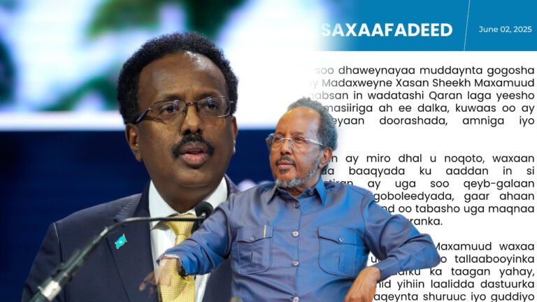{DAAWO MUUQAALKA} Madaxweyne Farmaajo oo Go’aan kasoo saaray Shirkii uu ku baaqay MW Xasan Sheekh.
