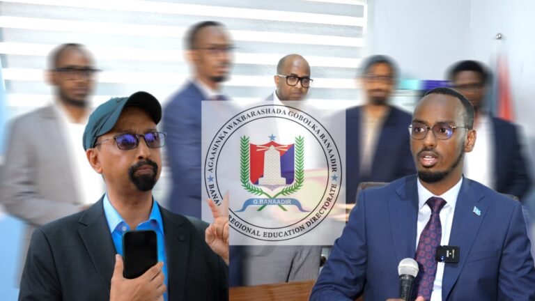 {DAAWO MUUQAALKA} Agaasinka cusub ee waxbarashada gobolka Benaadir oo xilka kala wareegay agaasinkii hore.