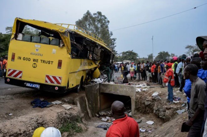 Bus carrying mourners overturns in Kenya, killing 25 people