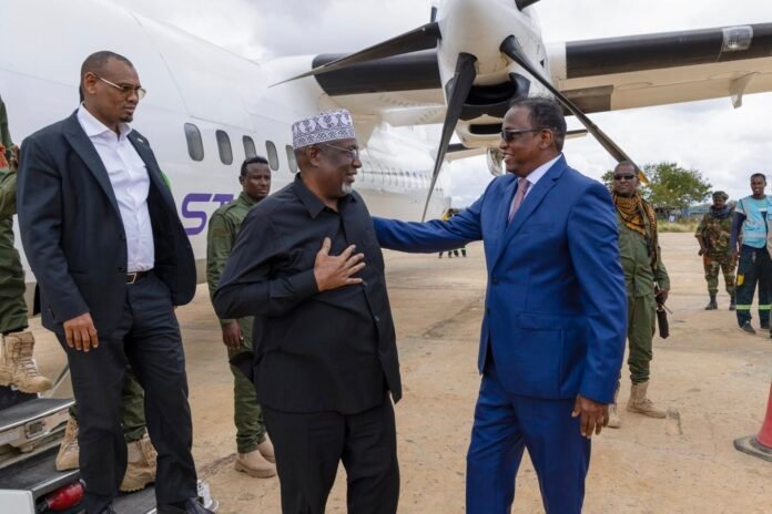 Guddoomiye Aadan Madoobe  maanta gaaray Magaalada Baydhabo.