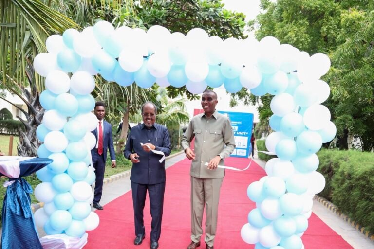 Madaxweyne Xasan Shiikh oo Xariga ka jaray Xarunta La socdka waxqabadka Dowladda.