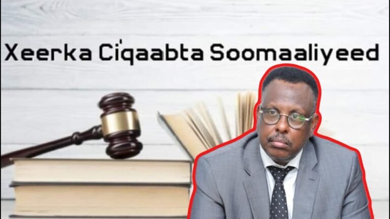 {DAAWO MUQAALKA} Wasiirka Cadaaladda iyo arimaha Dastuurka XFS” Hadafkeenu waa in la helo Xeer Ciqaabeed