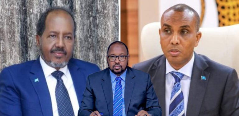 Madaxweyne Xasan Sheikh iyo raysal wasaare Xamse oo ka qeyb galaya caleemo saarka madaxweyne Firdhiye ?