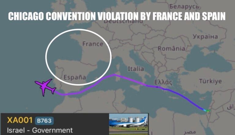 Diyaarad Siday Netanyahu oo ka weecday hawada Yurub, Cabsi uu ka qabo in la carqaladeeyo.