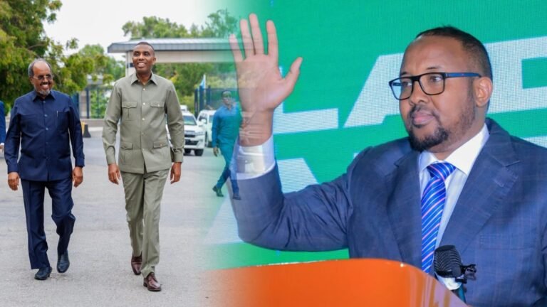 {DAAWO MUQAALKA} Madaxweyne Xasan iyo R/wasaare Xamse oo ka qeyb galaya caleemo saarka madaxweyne Firdhiye