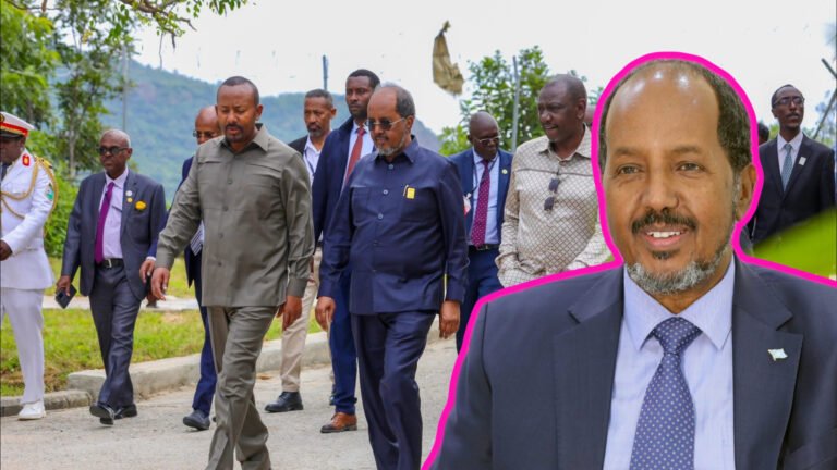 {DAAWO MUQAALKA} Madaxweyne Xasan shiikh oo dalka dib ugu soo laabtay kadib Booqashadii Itooobiya.