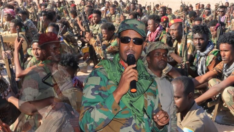 Taliyaha Ciidanka Dhulka iyo Cidamadii AS ku jibiyay Ceeldheer.