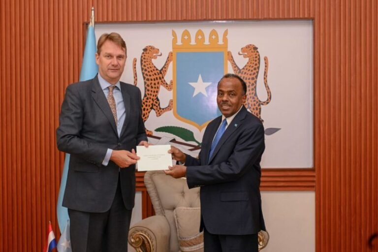 Somali State Minister Receives Copy of Credentials from Dutch Ambassador