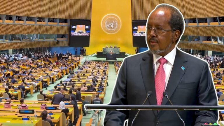 {DAAWO MUQAALKA}  Qudbadii uu Madaxweyne Xasan sheeq ka jeediyay Qaramada Midoobay.