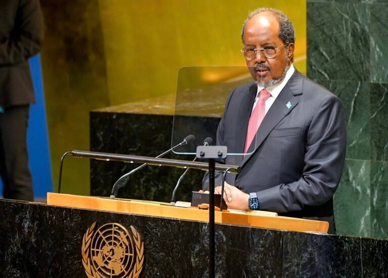 {DAAWO SAWIRADA} Madaxweyne Xasan Shiikh oo Khudbad ku Saabsan Xaalada Dalka ka jeediyay Qaramada Midoobay