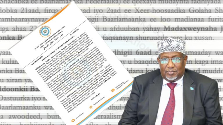 {DAAWO MUQAALKA} Xildhibaano eedeeymo Culus u jeediyey gudoomyaha Golaha shacabka