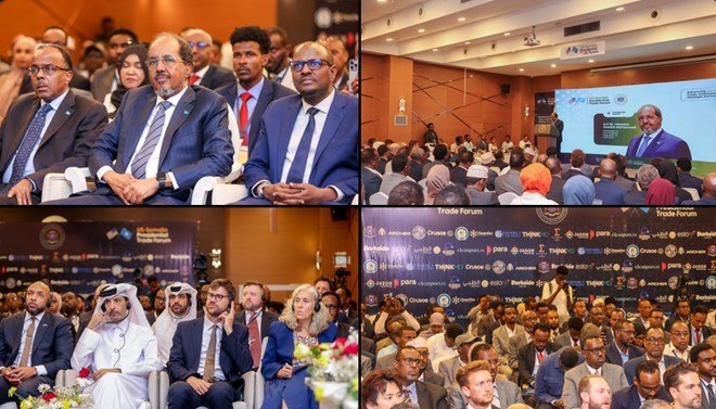 Madaxweyne Xasan Sheekh oo Daahfuray Shirweynaha Ganacsiga .