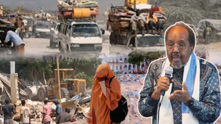 {DAAWO MUQAALKA} Madaxweyne Xasan oo si kulul uga hadlay Arinta dhul boobka ee ka socda Muqdisho.