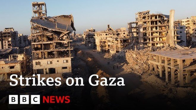 Israeli strikes in Gaza kill 50, rescuers say, after Hamas accused of killing Israeli soldier.