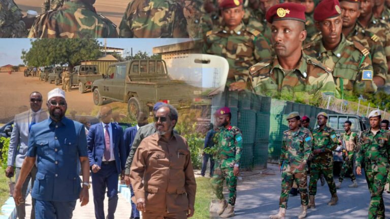 {DAAWO MUQAALKA} Ilaalida Gaarka ah ee Madaxtooyada oo Gaaray Kismaayo iyo MW Xasan sheekh oo ku Wajahan.