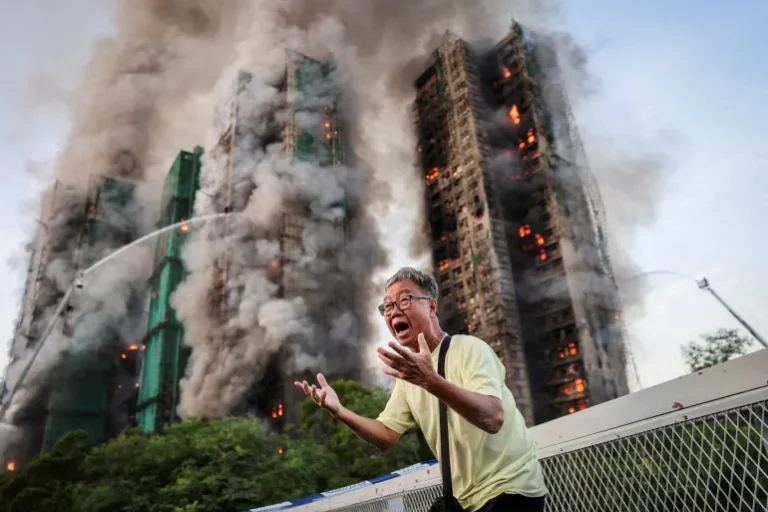 Week in Pictures: From deadly fire in Hong Kong to Russian attack on Kyiv.