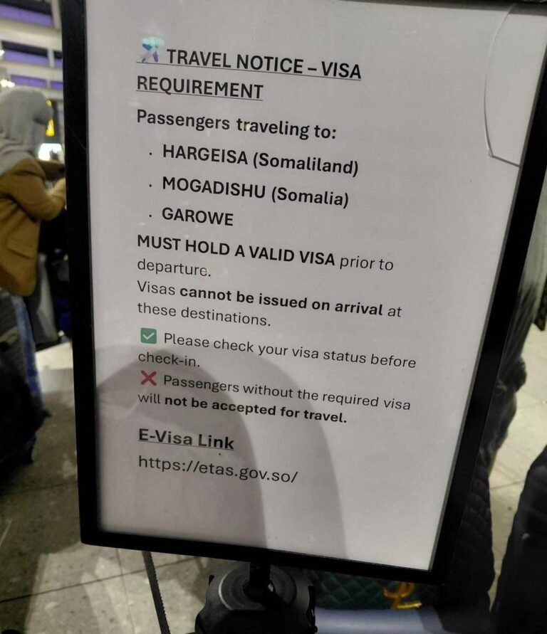 UK oo raacday Amarka E-Visa ee Soomaaliya.
