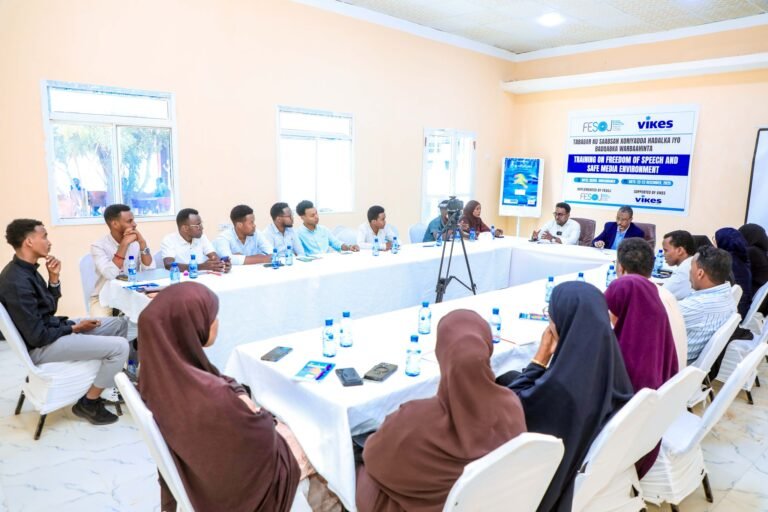 FESOJ oo tababar ku saabsan Xorriyadda Hadalka iyo Badqabka Warbaahinta ku qabatay Dhuusamareeb.