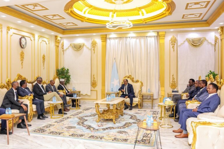 Madaxweyne Xasan Sheekh iyo Madaxdii hore ee Dalka oo kulan ka yeeshay Gardarada Israaiil.