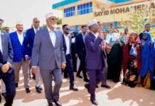 Sheekh Shariif iyo wafdi uu hoggaaminayo ayaa gaaray Kismaayo