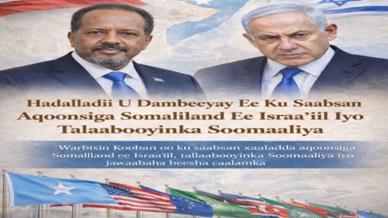 Dhaq-dhaqaaqyadii ugu dambeeyay ee la xiriira arimaha ku saabsan aqoonsiga Somaliland ee Israa’iil